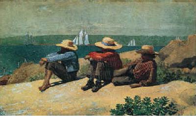 Winslow Homer On the Beach, 1875 Germany oil painting art